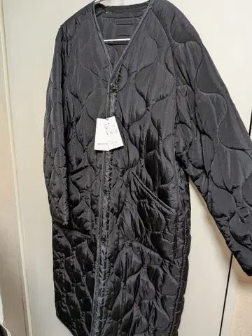 HYKE 퀼팅 라이너 코트 블랙 3