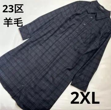 [ 2XL ] 23구 풀오버 셔츠 원피스 양모 캐시미어 긴팔 44