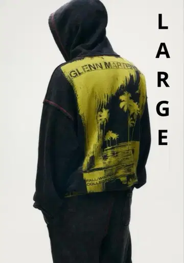 H&M GLENN MARTENS 후드티 프린트 글렌 마틴스