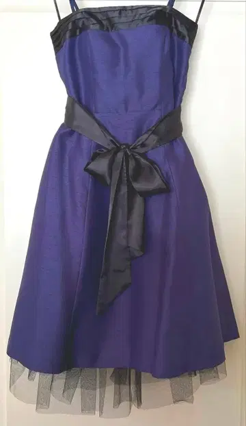 네이비 슬리브리스 드레스 리본 포함 9호