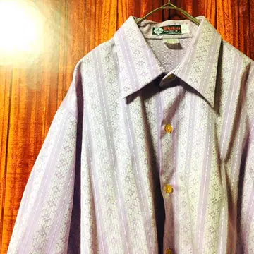 70년대 셔츠 퍼플 보라색 쇼와 레트로