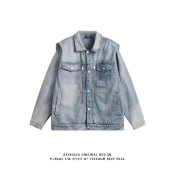 라이트 그레이 데님 자켓 / 빈티지 워시