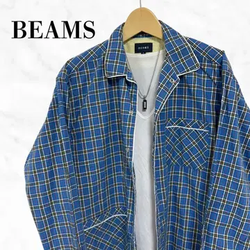 BEAMS 체크 긴팔 셔츠 상의 겉옷