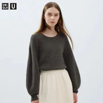 UNIQLO U 2023AW 프리미엄 라무 볼륨 슬리브 스웨터