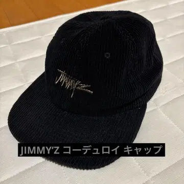 JIMMY'Z 코듀로이 캡 자수 로고 블랙 90s OVY