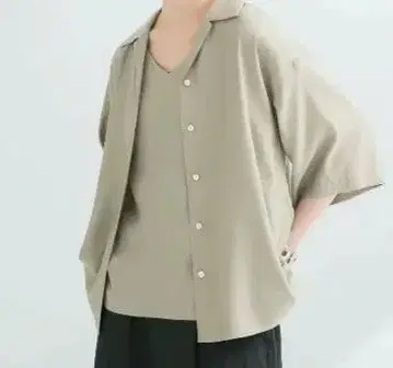 [ 접촉 냉감 ] 큐프라 오픈 카라 셔츠 URBAN RESEARCH