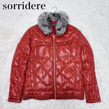 sorridere y2k 퍼 다운 자켓 00s 레드 퀼팅