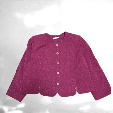 외국 도쿄 퍼플 노카라 자켓 메탈 버튼