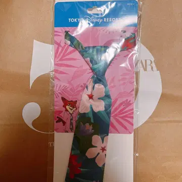 도쿄 디즈니 리조트 하이비스커스 패턴 넥타이