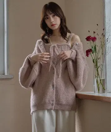 mideal 스팽글 니트 앙상블