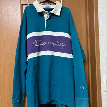 Champion XLARGE 라거 셔츠 긴팔 빅 실루엣 자수 로고