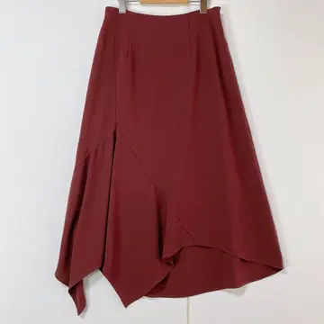 RIM.ARK 비대칭 롱 스커트 벽돌색 38 새상품