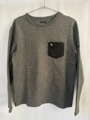 SCHOTT BROS. 크루넥 긴팔 티셔츠 원스타 가죽 M