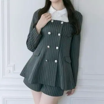 OLIVE des OLIVE 클래시컬 프릴 칼라 자켓 셋업