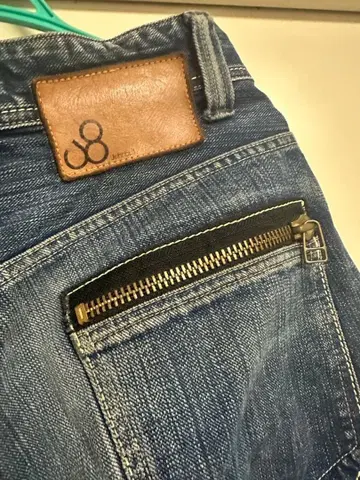 Johnbull 다크 블루 슬림 핏 데님