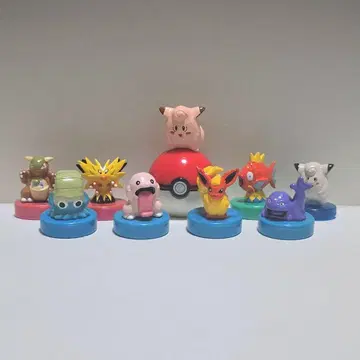 [레어] 포켓몬 초대 스탬프 피규어 9체 세트 헤이세이 레트로
