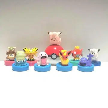 [레어] 포켓몬 초대 스탬프 피규어 9체 세트 헤이세이 레트로