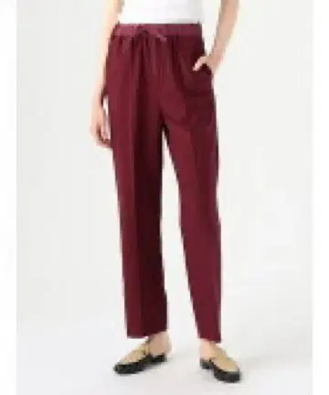 MACPHEE 파인 울 스트레치 이지 스트레이트 팬츠