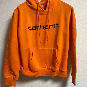 [Carhartt] 자수 오렌지 후드티