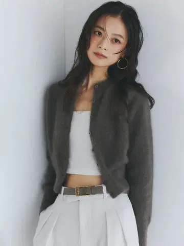 아뉴앙스 라쿤폭스 숏 가디건