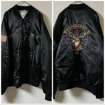 90s HARTWELL(하트웰) 바시티 자켓/블랙/USA제