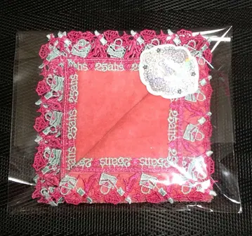 친자와 레이스 25ans 콜라보 타월 손수건 핑크