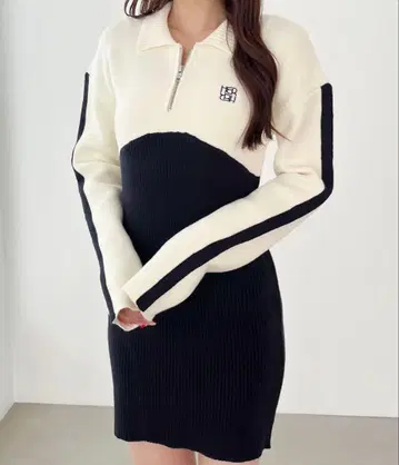 HEATHER 라인 ZIP 니트 미니 원피스 149249