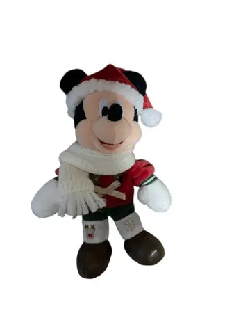 디즈니 크리스마스 2025 미키 인형 배지 코스튬