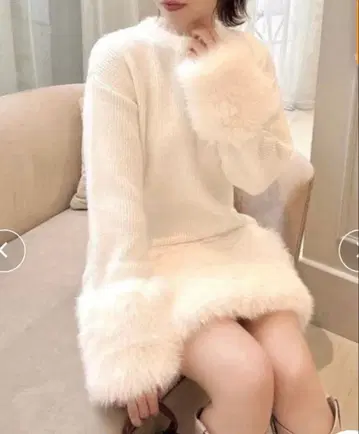 dazzlin 퍼 니트 원피스