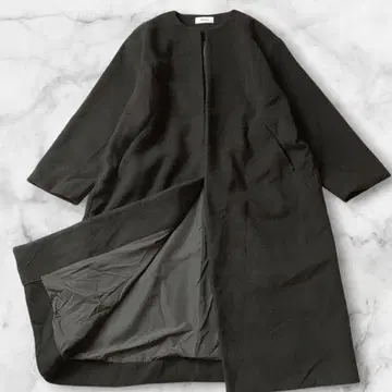 미라 오웬 노카라 코트 다크 브라운