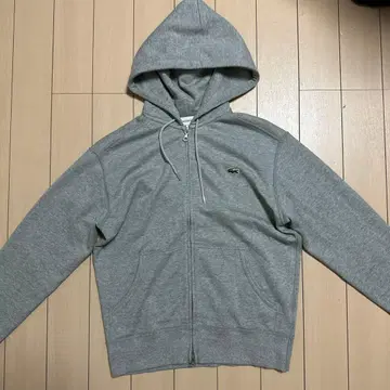 LACOSTE 그레이 집업 후드티