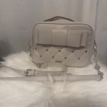 피움 하트 퀼팅 리본 미니백 핑크