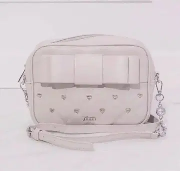 피움 하트 퀼팅 리본 미니백 핑크