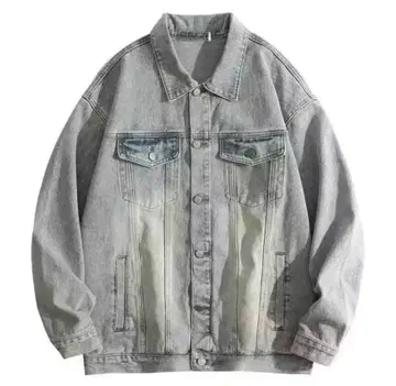 라이트 그레이 빈티지 데님 자켓 ( M~2XL )