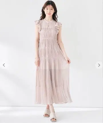 COCO DEAL 개더드로스트 티어드 원피스 핑크 사이즈 1