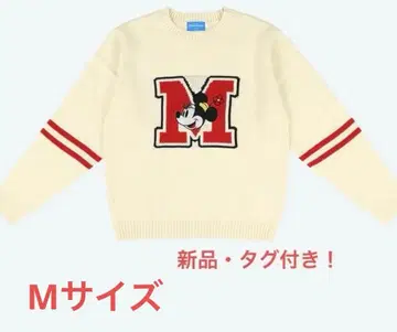 디즈니 미키 니트 M 사이즈 화이트 컬러