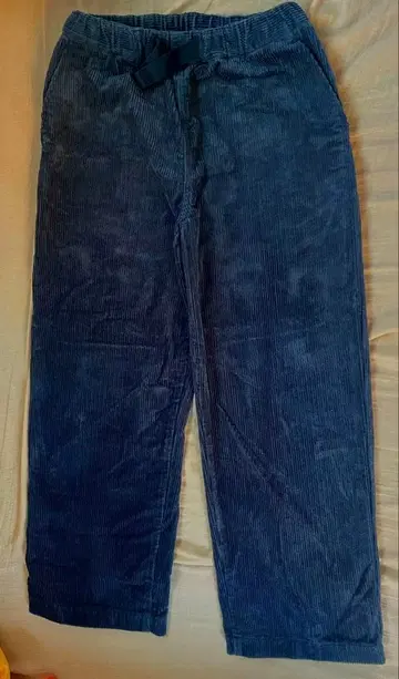 단톤 코듀로이 팬츠 와이드 팬츠 네이비 36