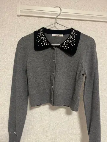 SNIDEL 스나이델 비쥬 칼라 니트 가디건