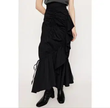 드로스트링 개더 스커트 SLY 블랙
