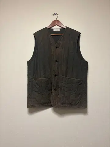 울 충전솜 퀼팅 오버 베스트