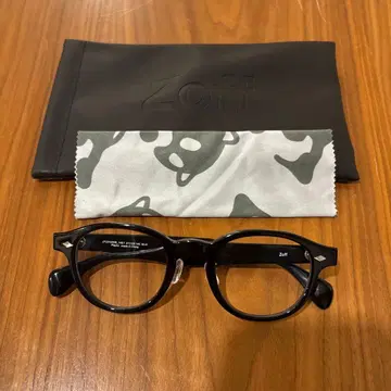 Zoff 블랙 검은색 테두리 웰링턴 스타일 안경 (도수 없음)