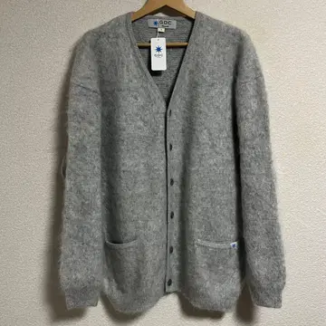새상품 GDC 모헤어 가디건 L 그레이 털길이김