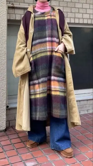 ts(s) 체크 무늬 반팔 원피스 01