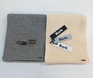 Bark 파크 니트 머플러 2점 그레이와 아이보리