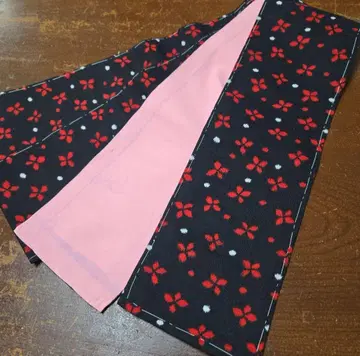 목화 블랙 반폭 오비 기모노 유카타