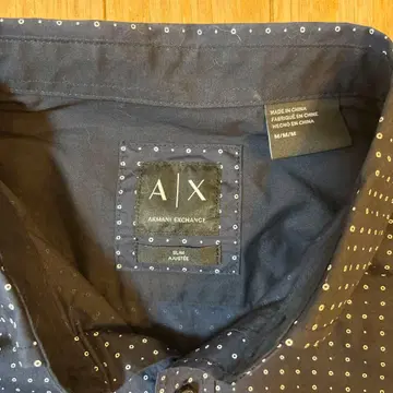 Armani Exchange 네이비 도트 무늬 셔츠 M