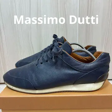 Massimo Dutti 네이비 블루 가죽 스니커즈 EU42