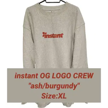 instant OG LOGO CREW 'ash/burgundy'