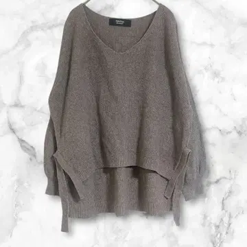 브라만 V넥 니트 긴팔 스웨터 그레이 계열 L~LL 린넨 면 혼방 루즈핏