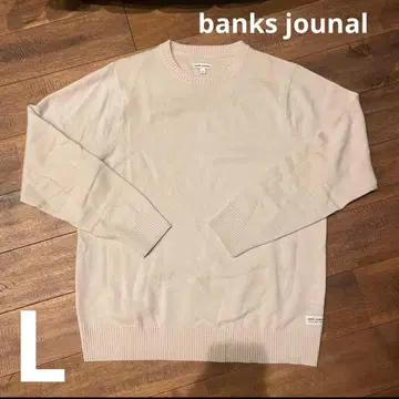 BANKS JOURNAL 베이지 크루넥 스웨터